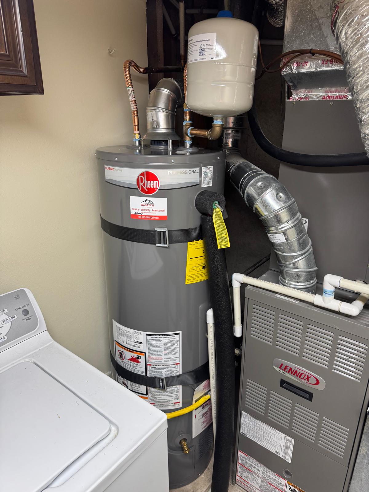 Wasatch Water Heaters of Utah Tanked Water Heater Installation 1