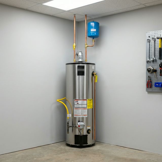 After: Tanked Water Heater Installation