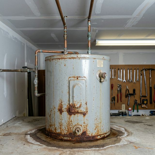 Before: Tanked Water Heater Installation
