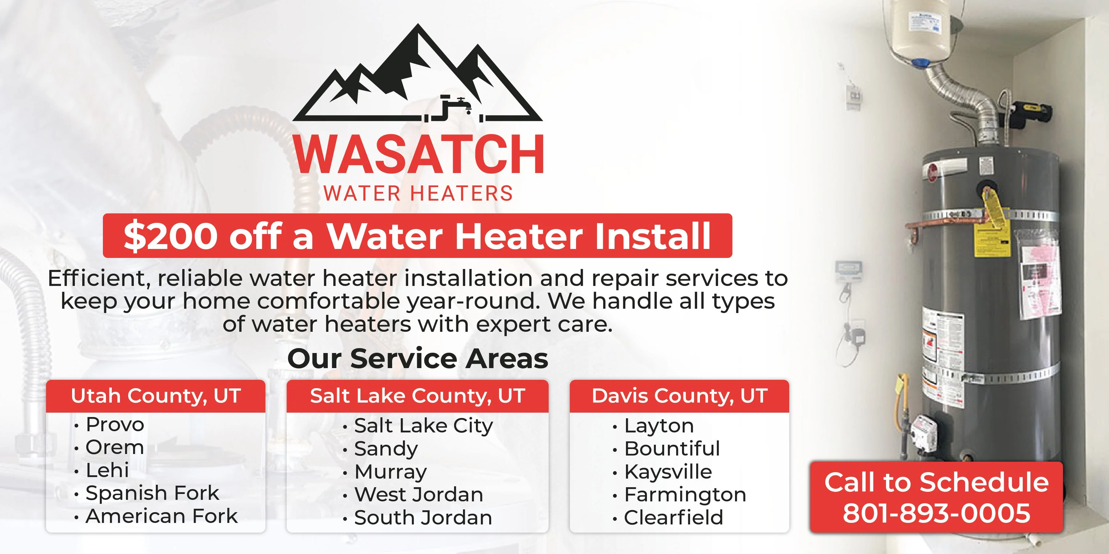 $200 OFF Water Heater Installation Coupon